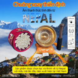 Mini Nepalese singing bell set combines chanting and meditation - Mini bronze bells - Chanting bronze bells - Amrita.vn