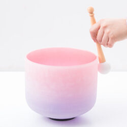 Crystal singing bowls - Pink Rain Crystal Singing Bowl