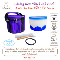 [Available] Crystal singing bowls 8 inch note A - Third eye singing bowl - 6th Chakra - Amrita Buddhism - bronze bell